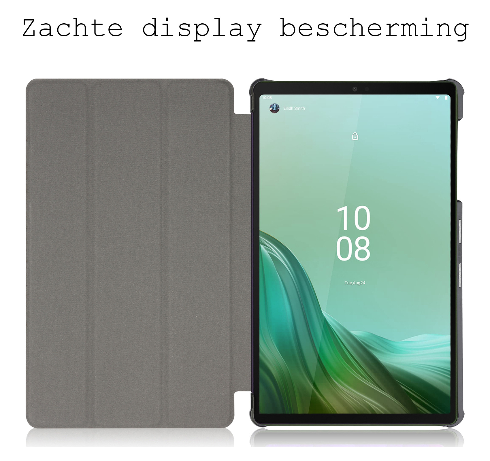 BASEY. Hoesje Geschikt voor Lenovo Tab M9 Hoes Case Tablet Hoesje Tri-fold Met Screenprotector - Hoes Geschikt voor Lenovo Tab M9 Hoesje Hard Cover Bookcase Hoes - Donkerblauw