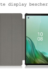 BASEY. Hoesje Geschikt voor Lenovo Tab M9 Hoes Case Tablet Hoesje Tri-fold Met Screenprotector - Hoes Geschikt voor Lenovo Tab M9 Hoesje Hard Cover Bookcase Hoes - Grijs