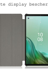 BASEY. Hoesje Geschikt voor Lenovo Tab M9 Hoes Case Tablet Hoesje Tri-fold Met Screenprotector - Hoes Geschikt voor Lenovo Tab M9 Hoesje Hard Cover Bookcase Hoes - Zwart