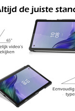 Nomfy Hoes Geschikt voor Lenovo Tab M9 Hoes Tri-fold Tablet Hoesje Case Met Screenprotector - Hoesje Geschikt voor Lenovo Tab M9 Hoesje Hardcover Bookcase - Grijs