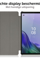 Nomfy Hoes Geschikt voor Lenovo Tab M9 Hoes Tri-fold Tablet Hoesje Case Met Screenprotector - Hoesje Geschikt voor Lenovo Tab M9 Hoesje Hardcover Bookcase - Rood