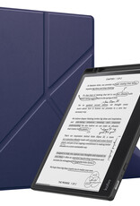 BASEY. Hoes Geschikt voor Kobo Elipsa 2E Hoesje Bookcase Cover Hoes - Hoesje Geschikt voor Kobo Elipsa 2E Hoes Cover Case - Donkerblauw