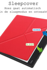 Nomfy Hoesje Geschikt voor Kobo Elipsa 2E Hoes Book Case - Hoes Geschikt voor Kobo Elipsa 2E Hoesje Book Cover - Rood