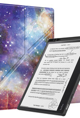 BASEY. Hoes Geschikt voor Kobo Elipsa 2E Hoesje Bookcase Cover Hoes - Hoesje Geschikt voor Kobo Elipsa 2E Hoes Cover Case - Galaxy