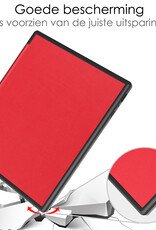 NoXx Hoes Geschikt voor Kobo Elipsa 2E Hoesje Bookcase Cover Book Case Hoes Sleepcover - Rood