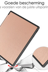 NoXx Hoes Geschikt voor Kobo Elipsa 2E Hoesje Bookcase Cover Book Case Hoes Sleepcover - Rosé Goud