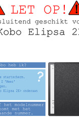 BASEY. Hoes Geschikt voor Kobo Elipsa 2E Hoesje Bookcase Cover Hoes - Hoesje Geschikt voor Kobo Elipsa 2E Hoes Cover Case - Grijs