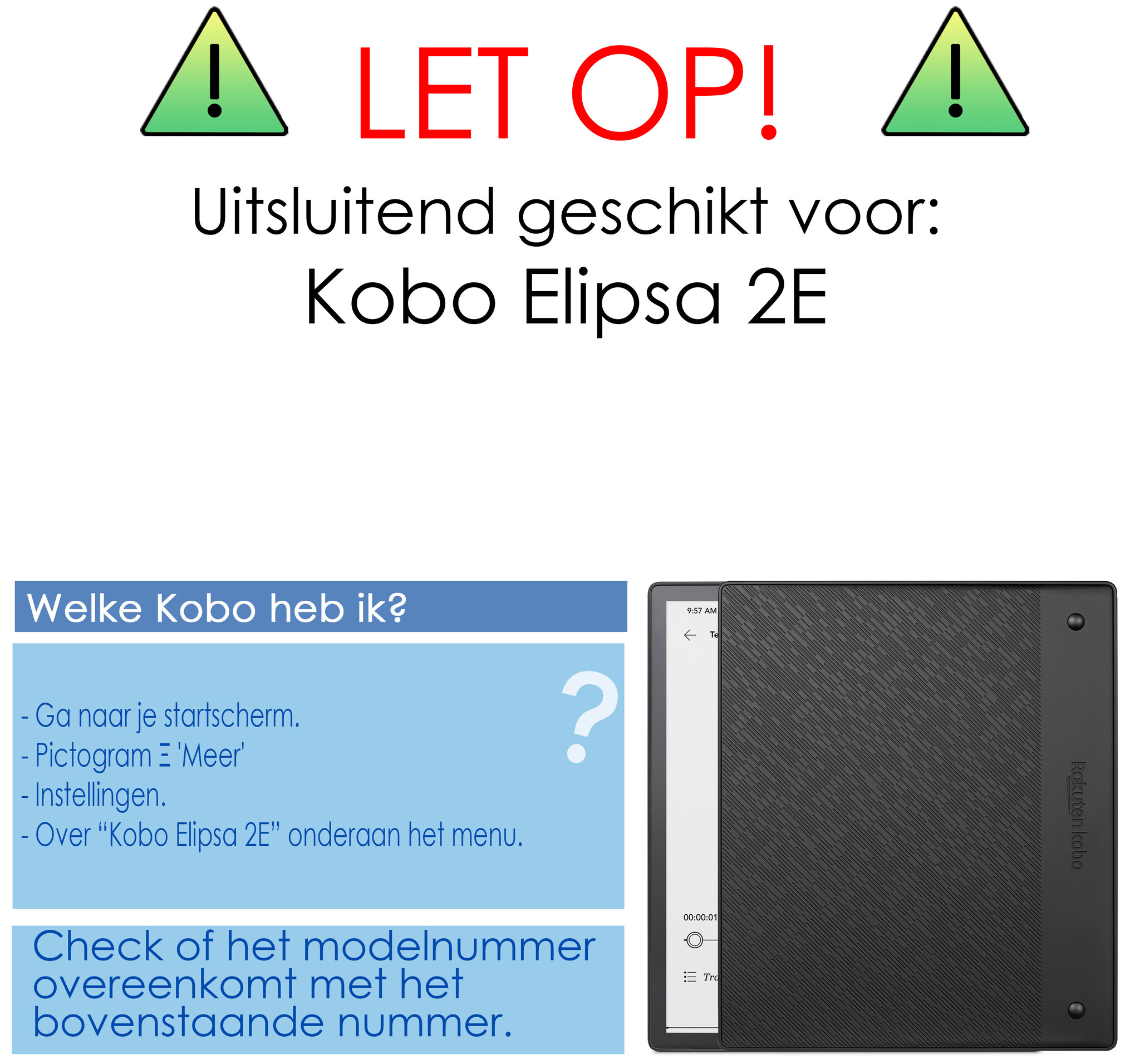 NoXx Hoes Geschikt voor Kobo Elipsa 2E Hoesje Bookcase Cover Book Case Hoes Sleepcover - Grijs