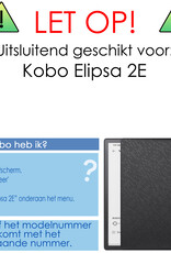 NoXx Hoes Geschikt voor Kobo Elipsa 2E Hoesje Bookcase Cover Book Case Hoes Sleepcover - Zwart