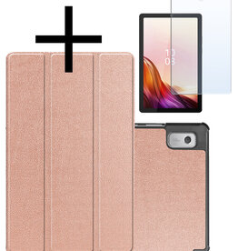 NoXx NoXx Lenovo Tab M9 Hoes Met Screenprotector - Rosé Goud