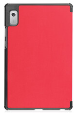 NoXx Hoesje Geschikt voor Lenovo Tab M9 Hoesje Case Hard Cover Hoes Book Case Met Screenprotector - Rood