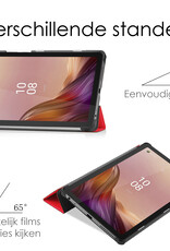 NoXx Hoesje Geschikt voor Lenovo Tab M9 Hoesje Case Hard Cover Hoes Book Case Met Screenprotector - Rood