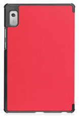 BASEY. Hoesje Geschikt voor Lenovo Tab M9 Hoes Case Tablet Hoesje Tri-fold Met Screenprotector - Hoes Geschikt voor Lenovo Tab M9 Hoesje Hard Cover Bookcase Hoes - Rood