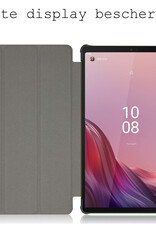 BASEY. Hoesje Geschikt voor Lenovo Tab M9 Hoes Case Tablet Hoesje Tri-fold Met Screenprotector - Hoes Geschikt voor Lenovo Tab M9 Hoesje Hard Cover Bookcase Hoes - Rosé goud