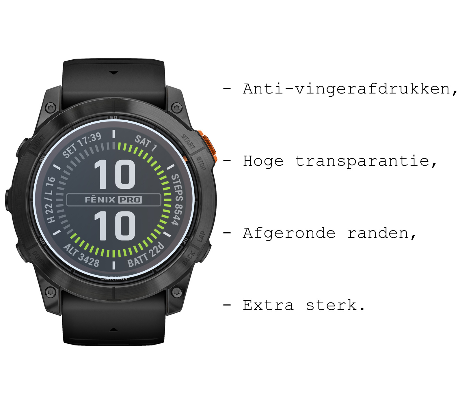 BASEY. Screenprotector Geschikt voor Garmin Fenix 7 Pro Screenprotector Tempered Glass Beschermglas - Screenprotector Geschikt voor Garmin Fenix 7 Pro Screen Protector