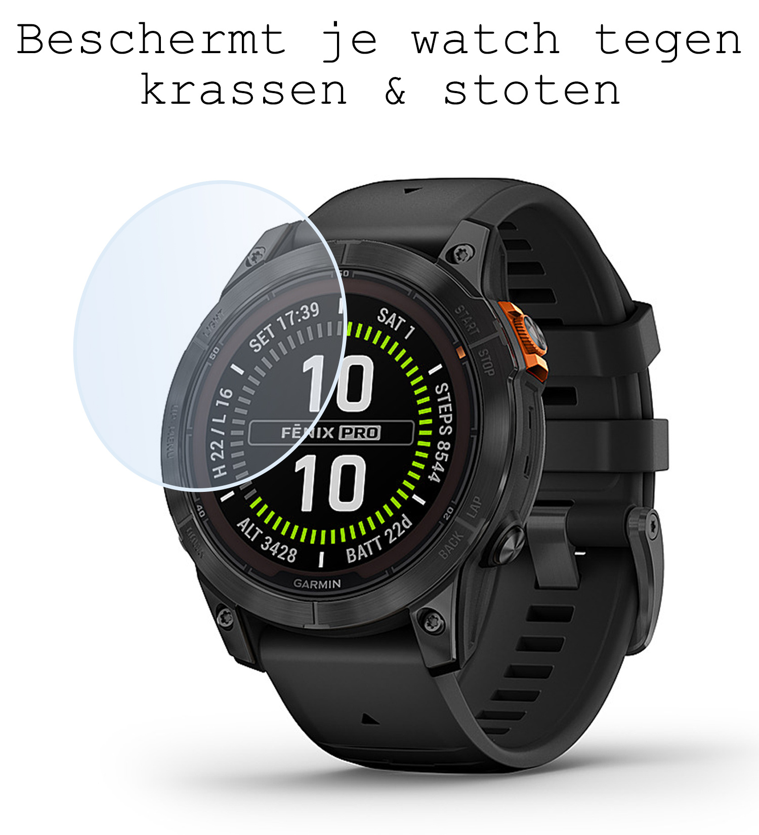 BASEY. Screenprotector Geschikt voor Garmin Fenix 7 Pro Screenprotector Tempered Glass Beschermglas - Screenprotector Geschikt voor Garmin Fenix 7 Pro Screen Protector - 3 Stuks