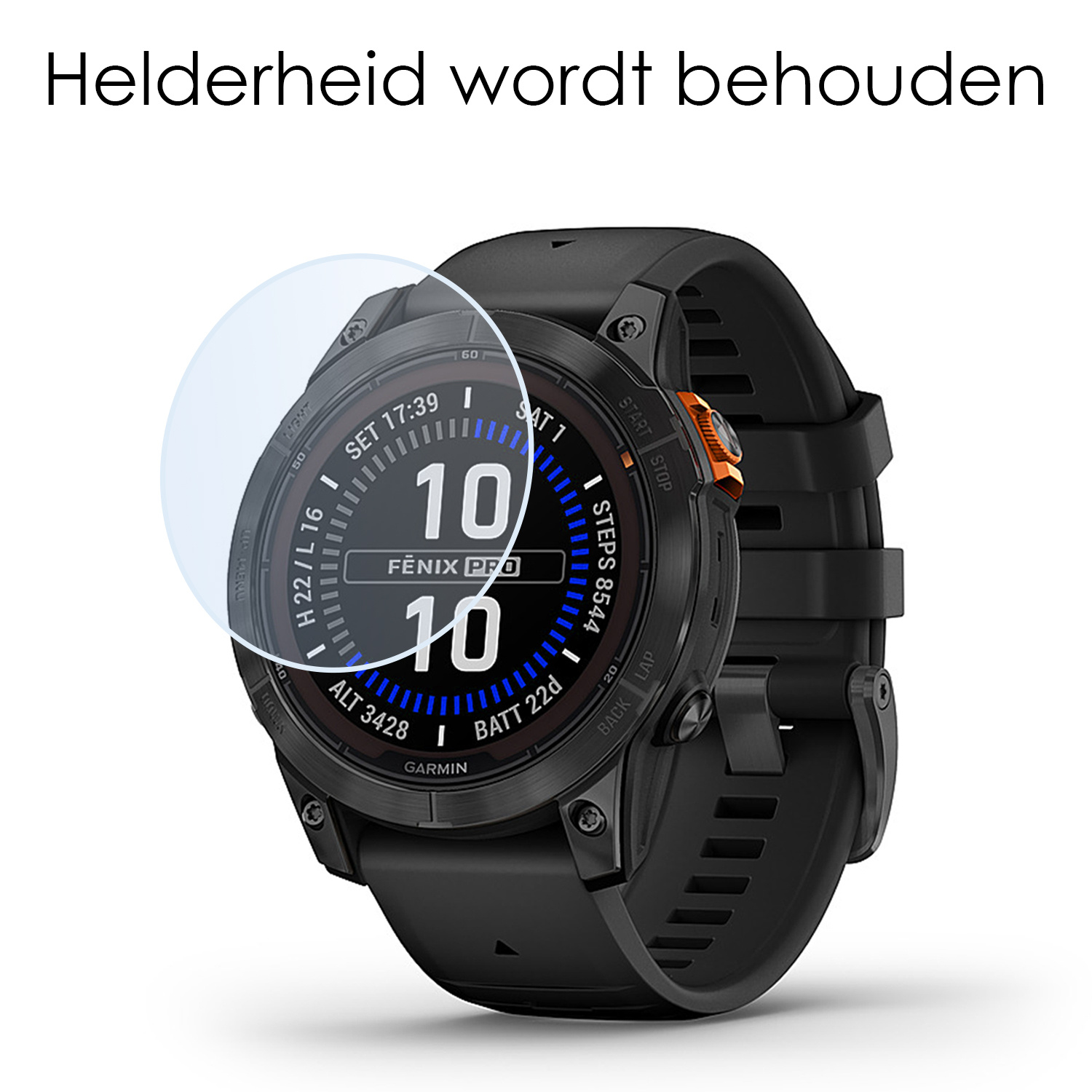 NoXx Screenprotector Geschikt voor Garmin Fenix 7 Pro Screenprotector Tempered Glass Gehard Glas