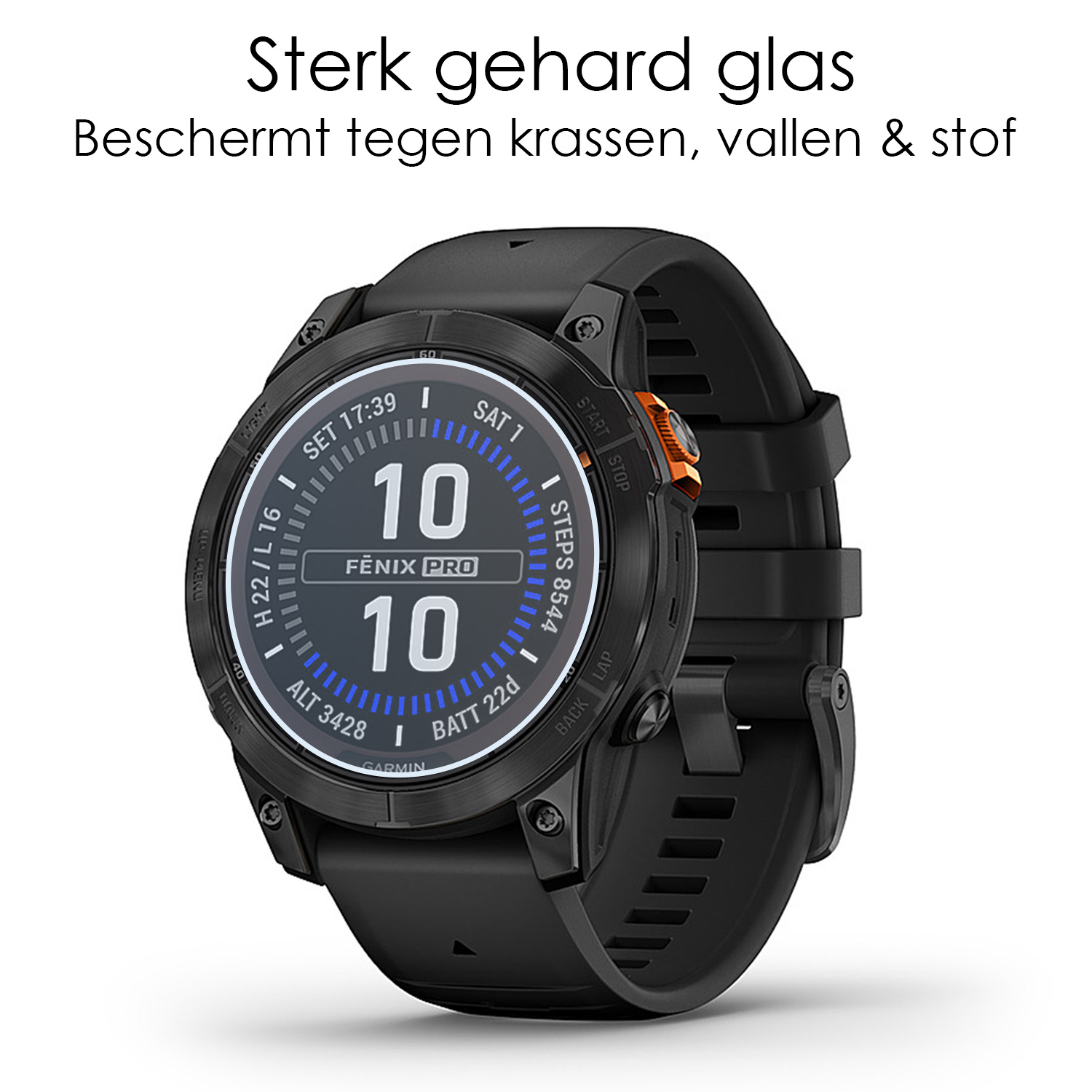 NoXx Screenprotector Geschikt voor Garmin Fenix 7 Pro Screenprotector Tempered Glass Gehard Glas - 3x