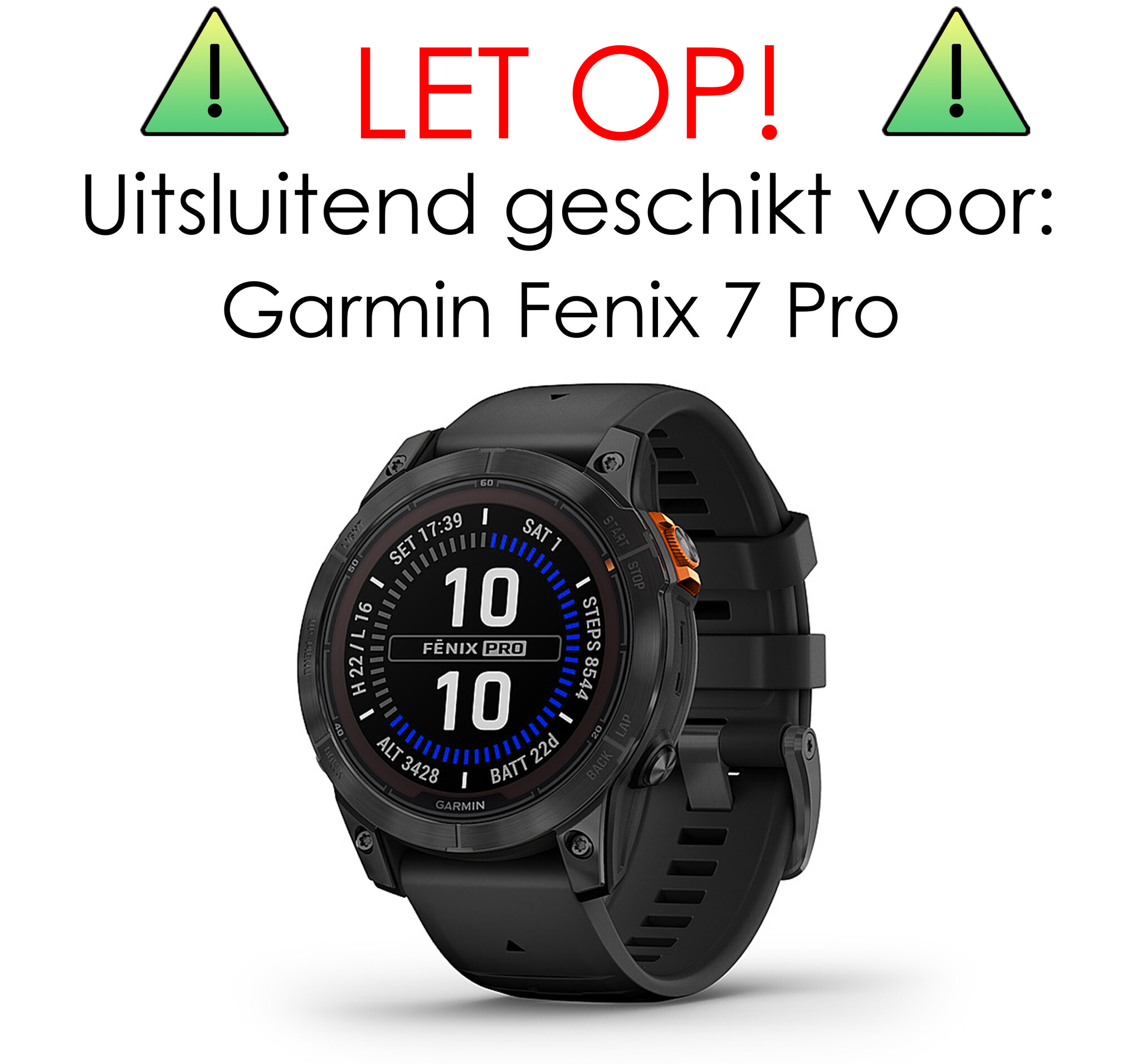 NoXx Screenprotector Geschikt voor Garmin Fenix 7 Pro Screenprotector Tempered Glass Gehard Glas - 3x
