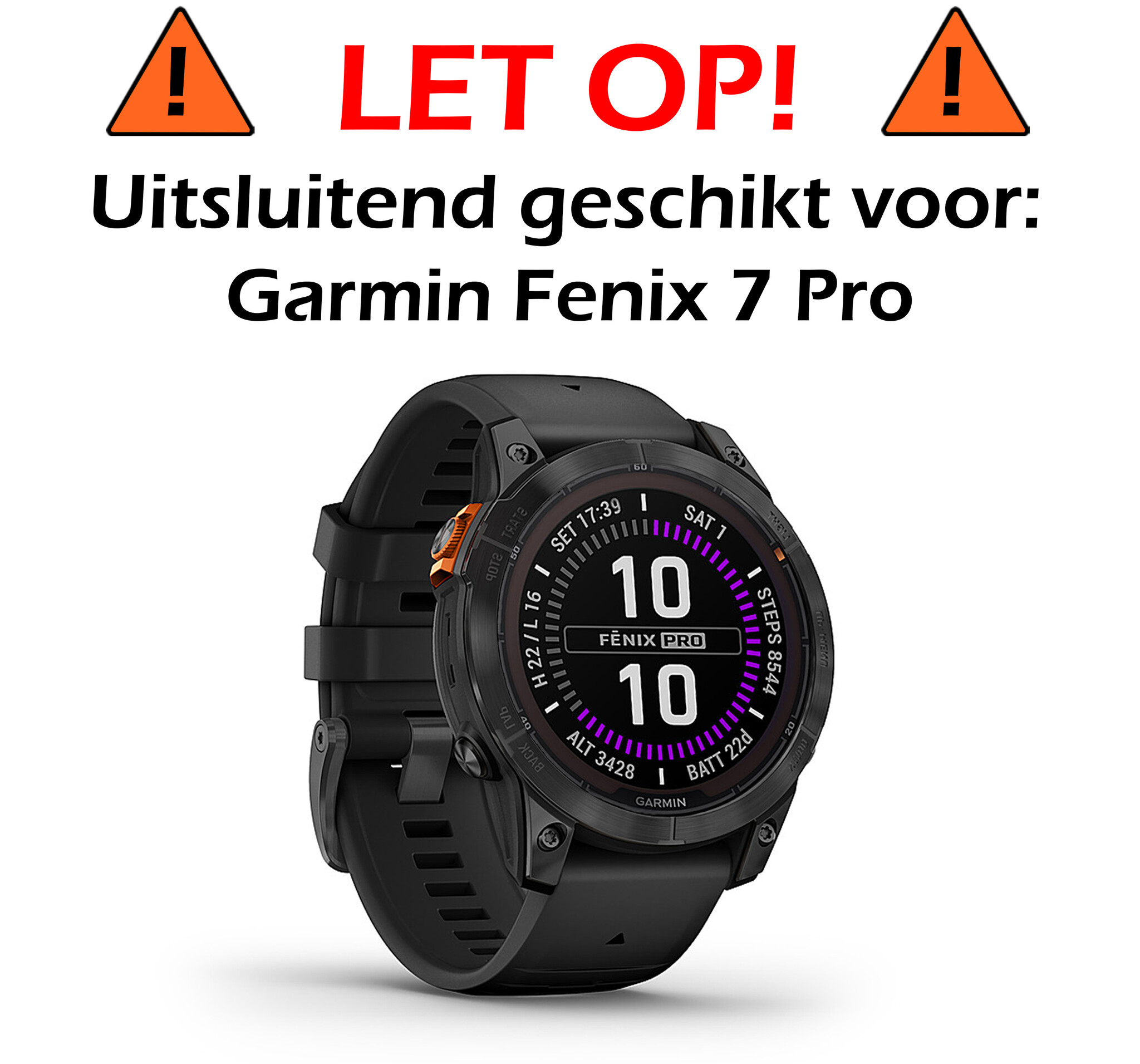 Nomfy Screenprotector Geschikt voor Garmin Fenix 7 Pro Screenprotector Bescherm Glas - Screen Protector Geschikt voor Garmin Fenix 7 Pro Screenprotector Tempered Glass - 3 PACK