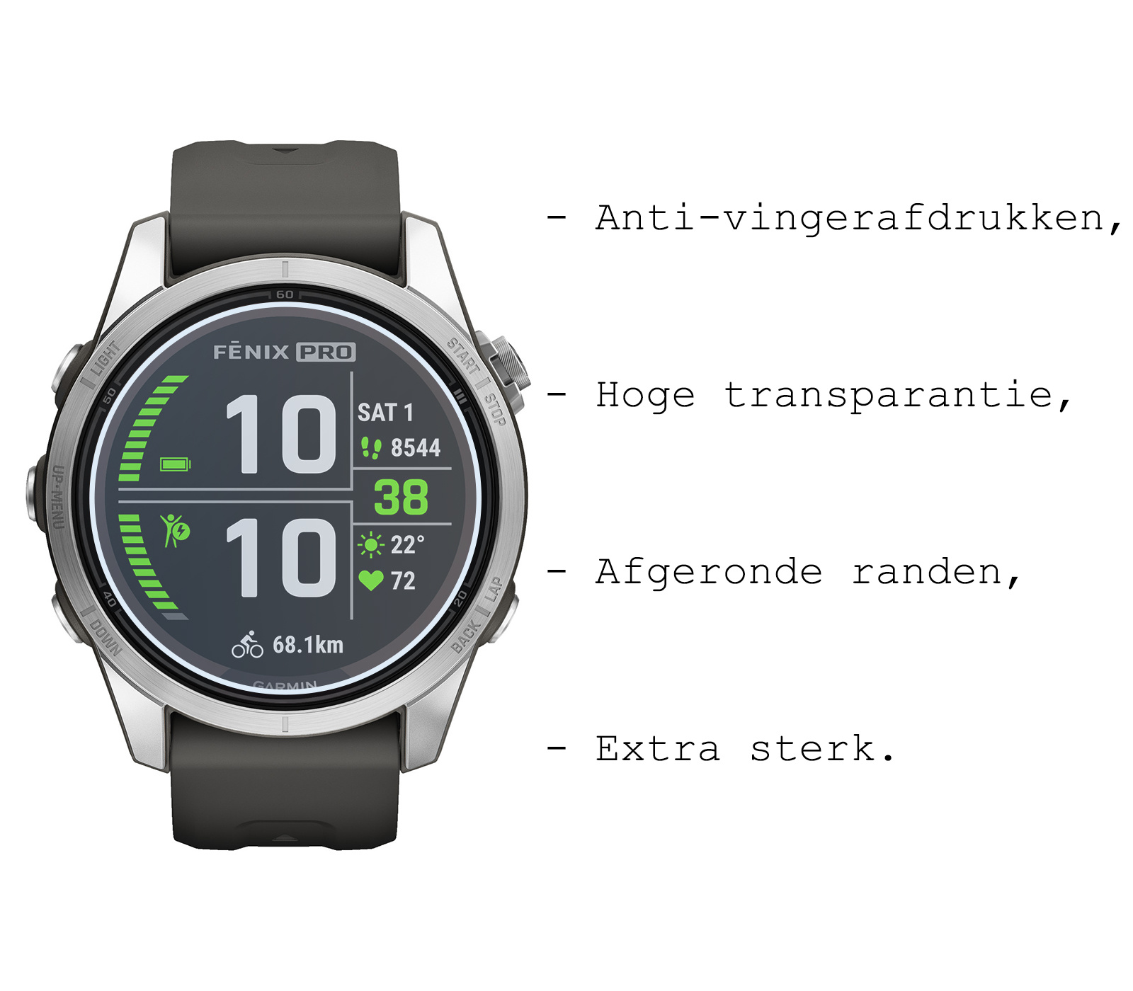 BASEY. Screenprotector Geschikt voor Garmin Fenix 7S Pro Screenprotector Tempered Glass Beschermglas - Screenprotector Geschikt voor Garmin Fenix 7S Pro Screen Protector