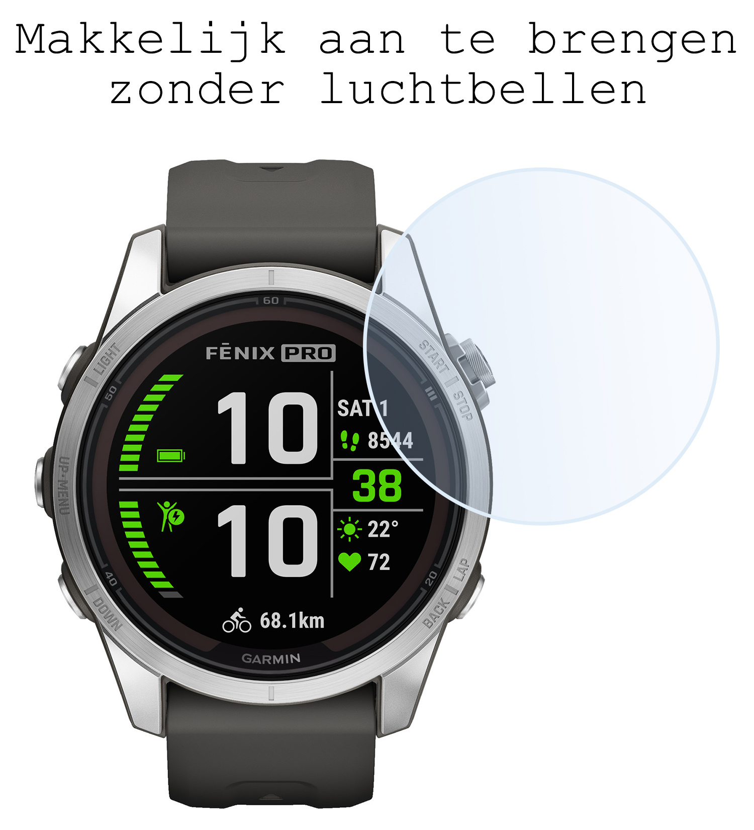 BASEY. Screenprotector Geschikt voor Garmin Fenix 7S Pro Screenprotector Tempered Glass Beschermglas - Screenprotector Geschikt voor Garmin Fenix 7S Pro Screen Protector