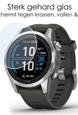 NoXx Screenprotector Geschikt voor Garmin Fenix 7S Pro Screenprotector Tempered Glass Gehard Glas - 2x