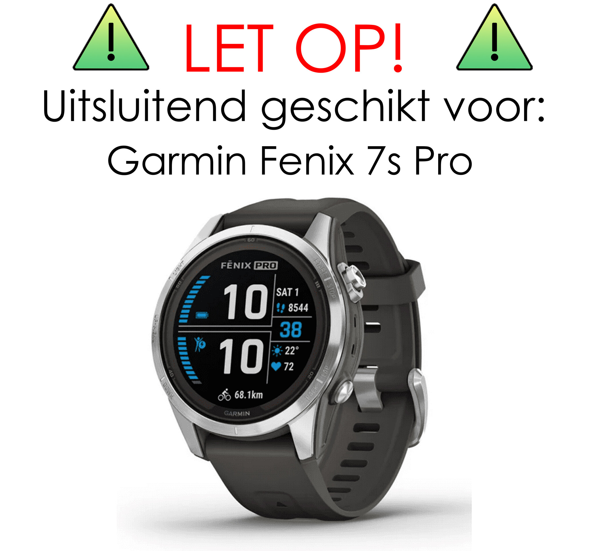 NoXx Screenprotector Geschikt voor Garmin Fenix 7S Pro Screenprotector Tempered Glass Gehard Glas - 2x