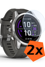 Nomfy Screenprotector Geschikt voor Garmin Fenix 7S Pro Screenprotector Bescherm Glas - Screen Protector Geschikt voor Garmin Fenix 7S Pro Screenprotector Tempered Glass - 2 PACK