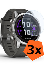 Nomfy Screenprotector Geschikt voor Garmin Fenix 7S Pro Screenprotector Bescherm Glas - Screen Protector Geschikt voor Garmin Fenix 7S Pro Screenprotector Tempered Glass - 3 PACK