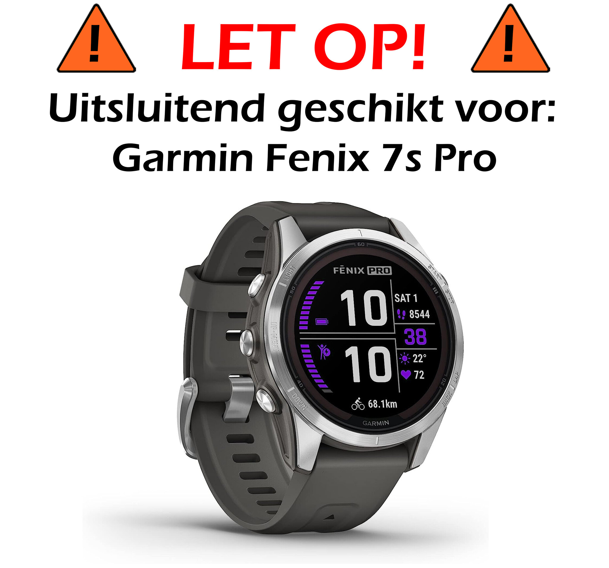 Nomfy Screenprotector Geschikt voor Garmin Fenix 7S Pro Screenprotector Bescherm Glas - Screen Protector Geschikt voor Garmin Fenix 7S Pro Screenprotector Tempered Glass - 3 PACK