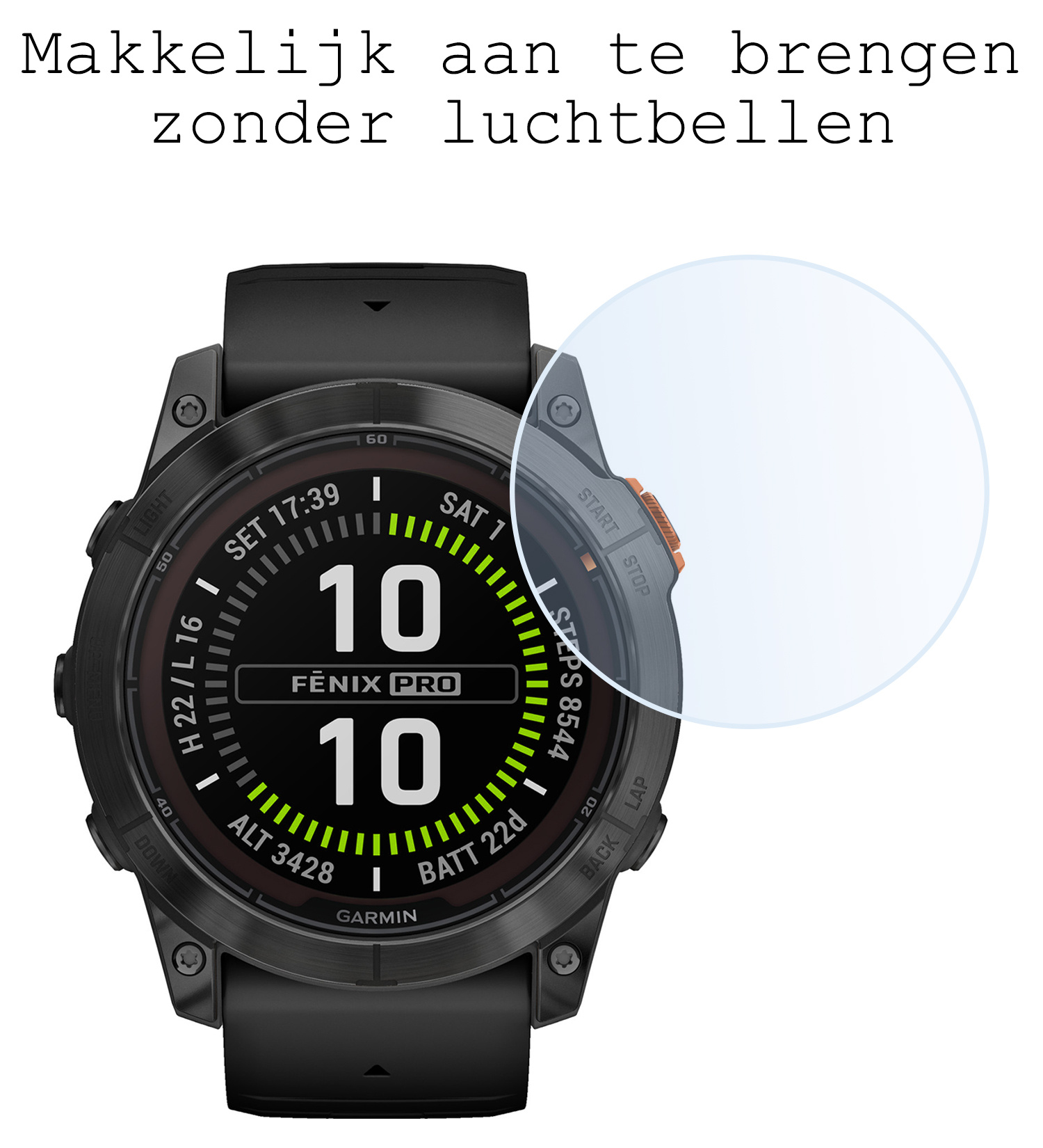 BASEY. Screenprotector Geschikt voor Garmin Fenix 7X Pro Screenprotector Tempered Glass Beschermglas - Screenprotector Geschikt voor Garmin Fenix 7X Pro Screen Protector