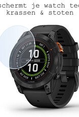 BASEY. Screenprotector Geschikt voor Garmin Fenix 7X Pro Screenprotector Tempered Glass Beschermglas - Screenprotector Geschikt voor Garmin Fenix 7X Pro Screen Protector - 2 Stuks