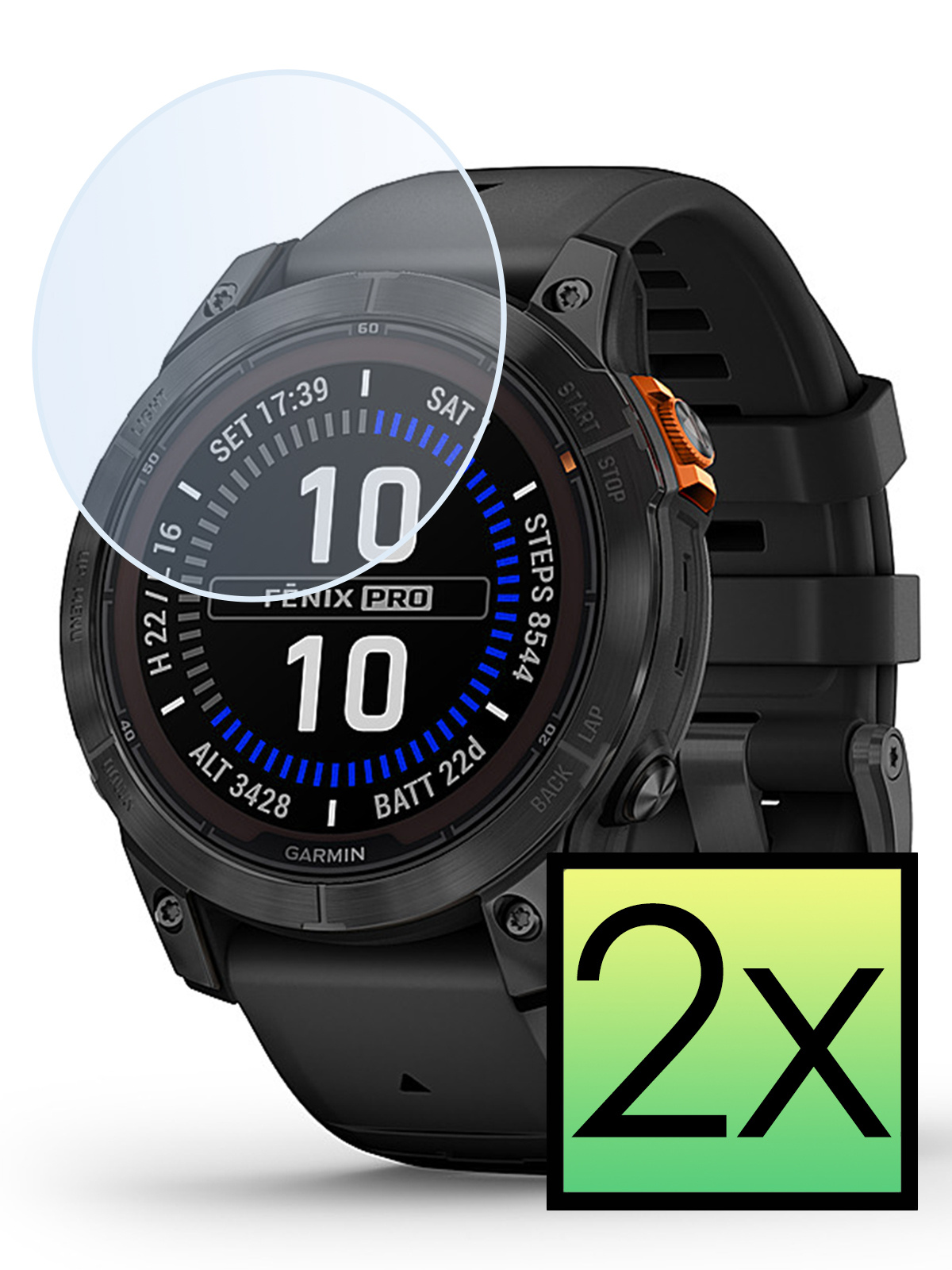 NoXx Screenprotector Geschikt voor Garmin Fenix 7X Pro Screenprotector Tempered Glass Gehard Glas - 2x