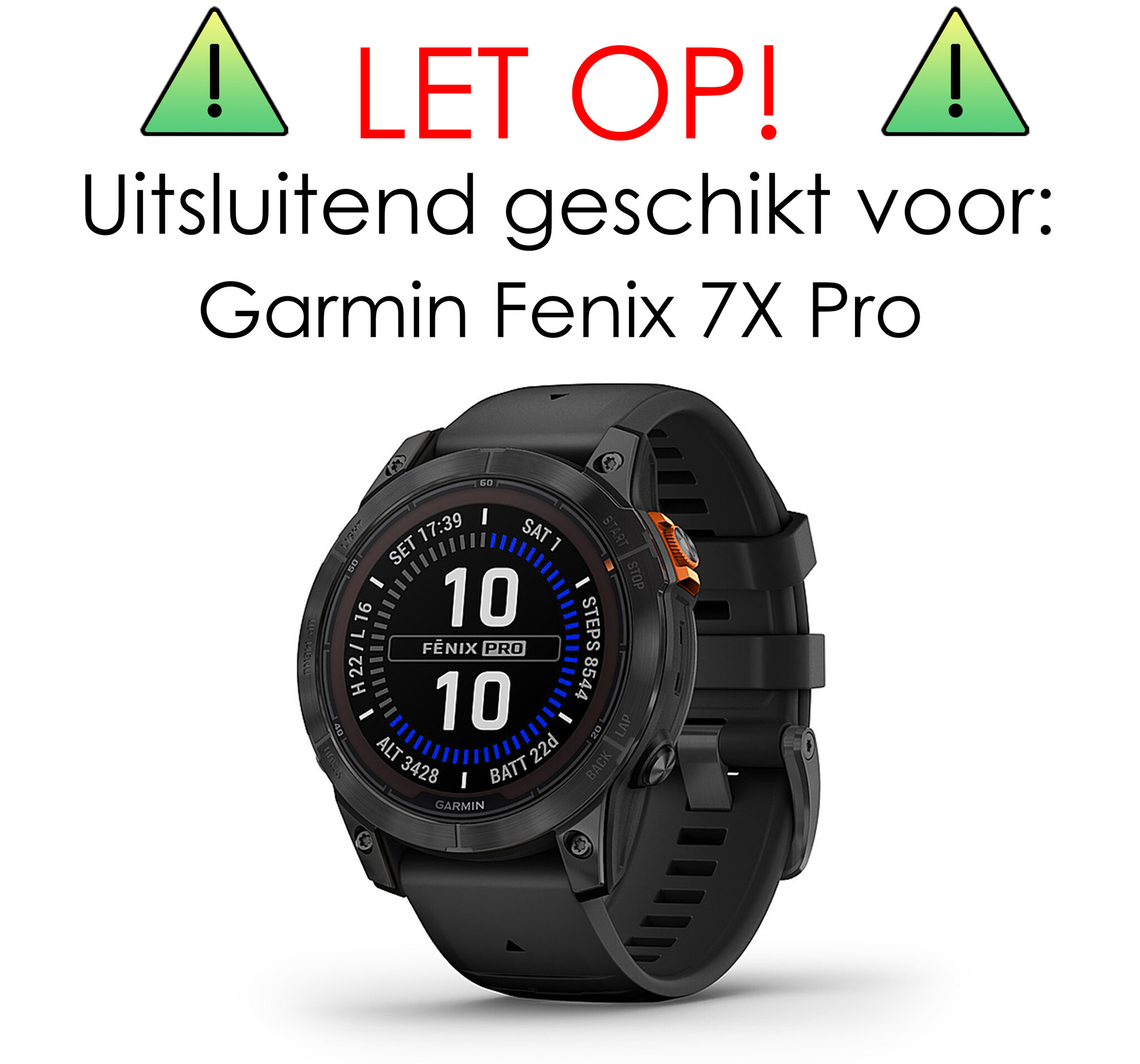 NoXx Screenprotector Geschikt voor Garmin Fenix 7X Pro Screenprotector Tempered Glass Gehard Glas