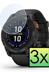 NoXx Screenprotector Geschikt voor Garmin Fenix 7X Pro Screenprotector Tempered Glass Gehard Glas - 3x