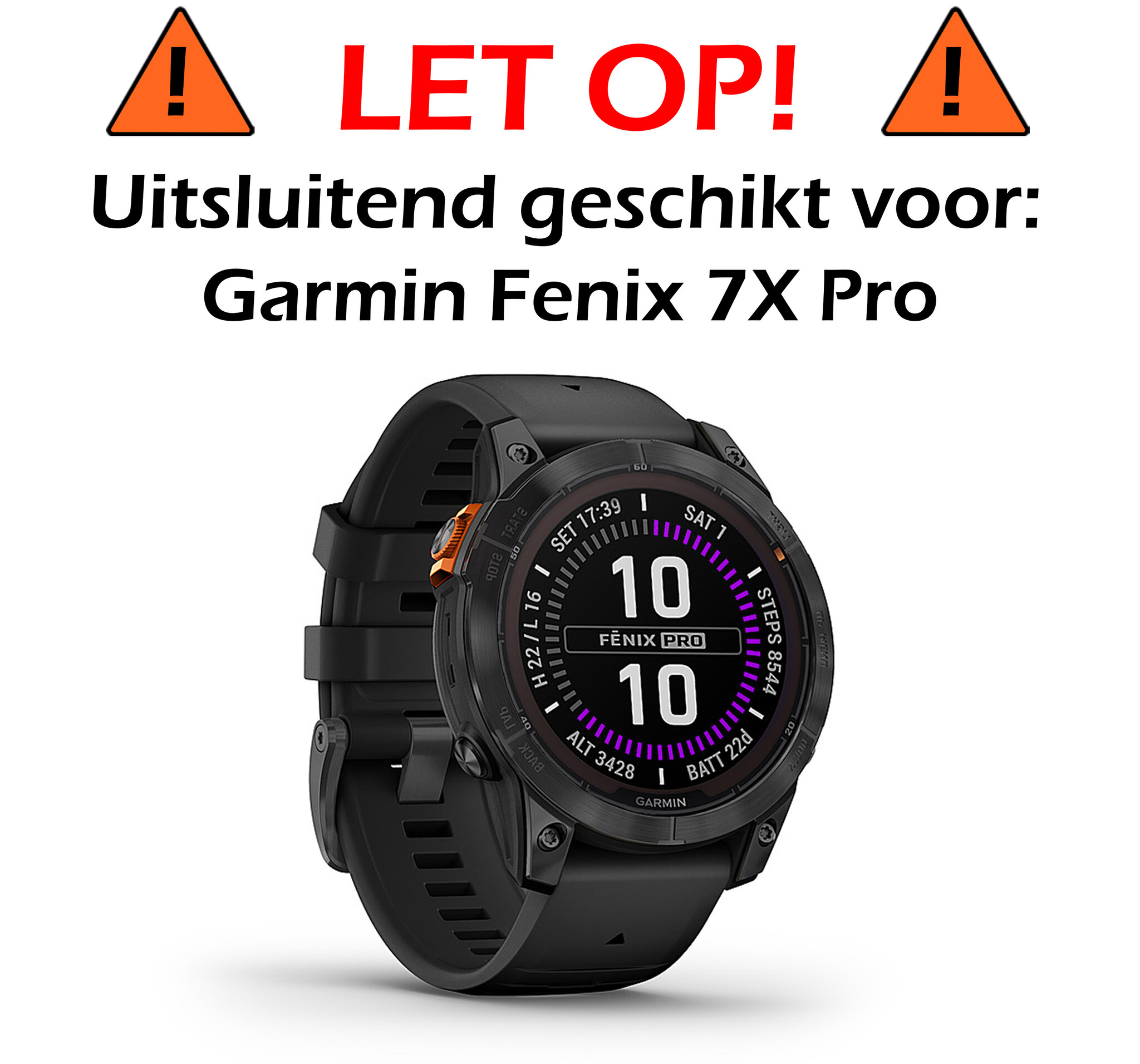 Nomfy Screenprotector Geschikt voor Garmin Fenix 7X Pro Screenprotector Bescherm Glas - Screen Protector Geschikt voor Garmin Fenix 7X Pro Screenprotector Tempered Glass - 3 PACK