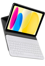 BASEY. Hoesje Geschikt voor iPad 2022 Toetsenbord Hoes Book Case - Hoes Geschikt voor iPad 10 Toetsenbord Hoesje Keyboard Cover - Goud