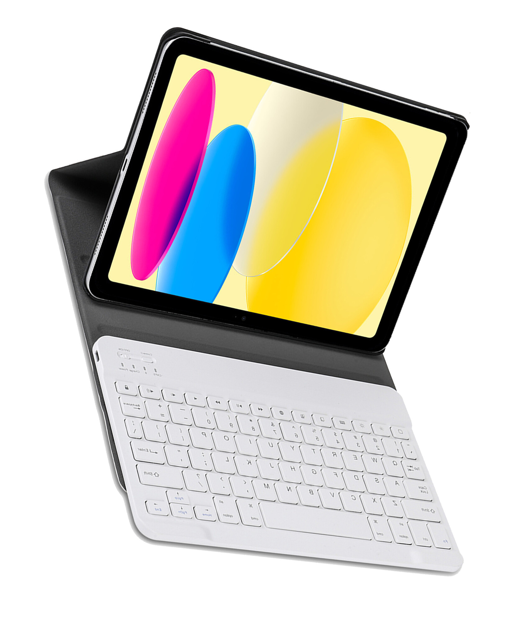 BASEY. Hoesje Geschikt voor iPad 2022 Toetsenbord Hoes Book Case - Hoes Geschikt voor iPad 10 Toetsenbord Hoesje Keyboard Cover - Goud