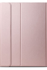 BASEY. Hoesje Geschikt voor iPad 2022 Toetsenbord Hoes Book Case - Hoes Geschikt voor iPad 10 Toetsenbord Hoesje Keyboard Cover - Rosé goud