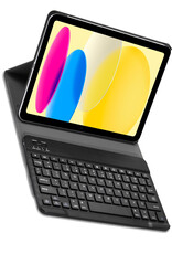 BASEY. Hoesje Geschikt voor iPad 2022 Toetsenbord Hoes Book Case - Hoes Geschikt voor iPad 10 Toetsenbord Hoesje Keyboard Cover - Zwart