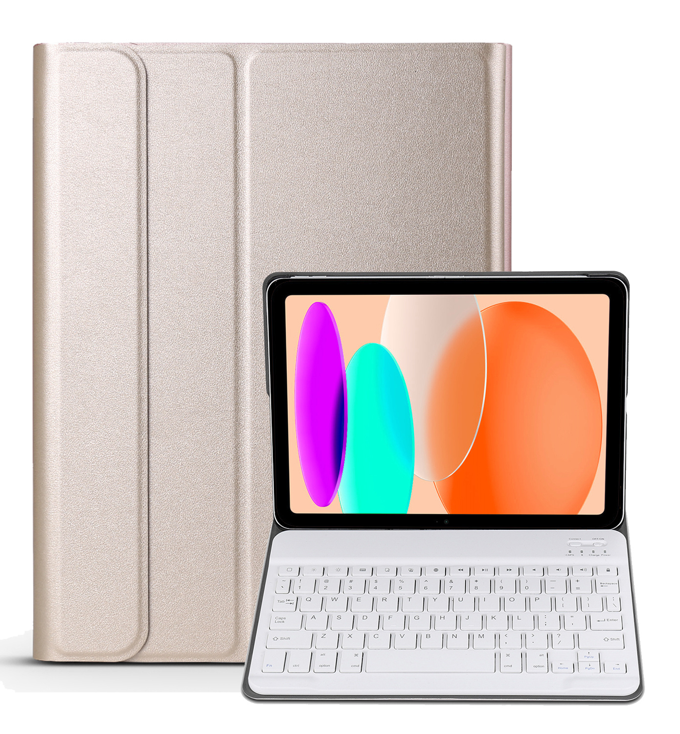 NoXx Hoesje Geschikt voor iPad 2022 Hoesje Toetsenbord Hoes - Hoes Geschikt voor iPad 10 Keyboard Case Book Cover - Goud
