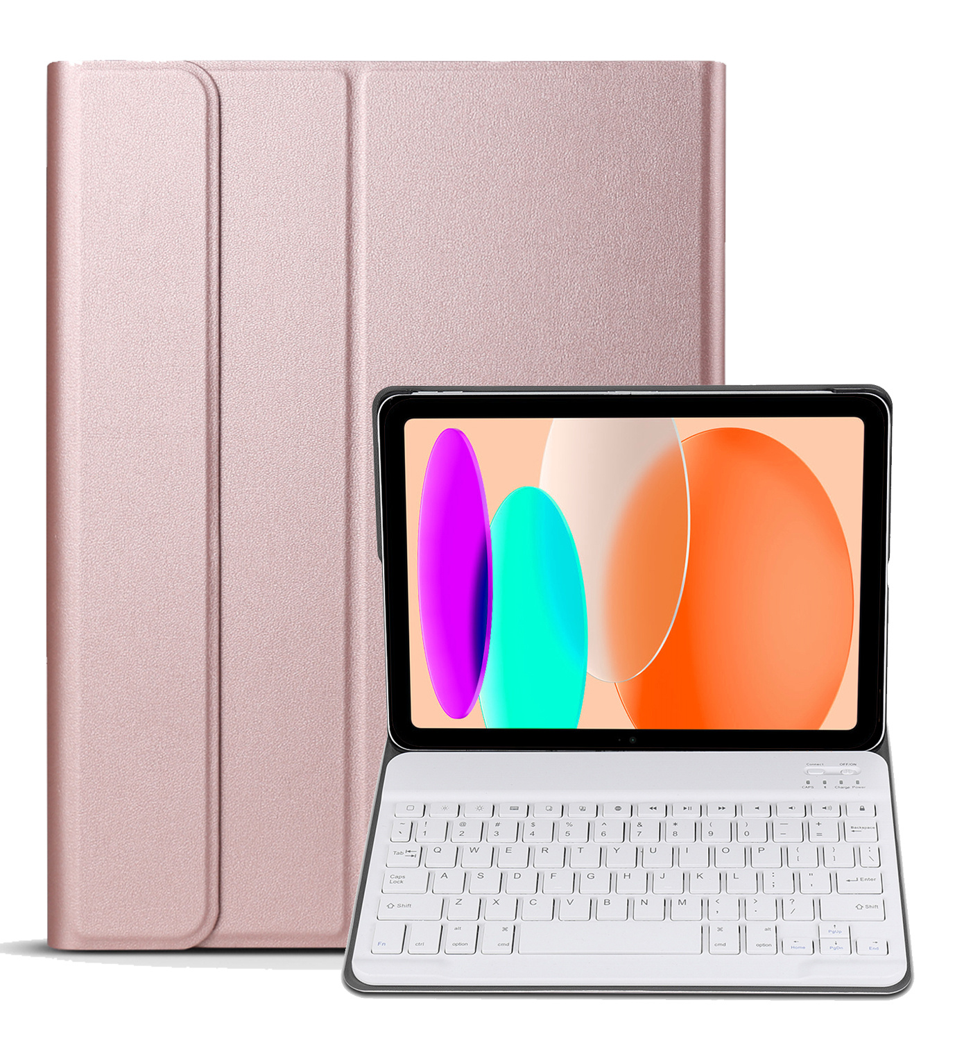 NoXx Hoesje Geschikt voor iPad 2022 Hoesje Toetsenbord Hoes - Hoes Geschikt voor iPad 10 Keyboard Case Book Cover - Rosé goud