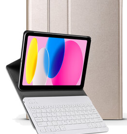 Nomfy Nomfy iPad 10 (2022) Toetsenbordhoes - Goud