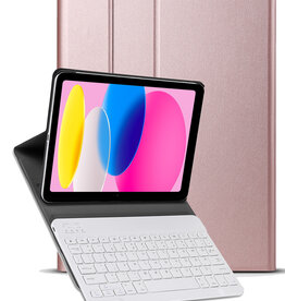 Nomfy Nomfy iPad 10 (2022) Toetsenbordhoes - Rosé Goud