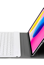 Nomfy Hoes Geschikt voor iPad 2022 Hoes Toetsenbord Hoes Case Book Cover Hoesje - Hoesje Geschikt voor iPad 10 Keyboard Hoes - Rosé goud