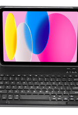Nomfy Hoes Geschikt voor iPad 2022 Hoes Toetsenbord Hoes Case Book Cover Hoesje - Hoesje Geschikt voor iPad 10 Keyboard Hoes - Zwart