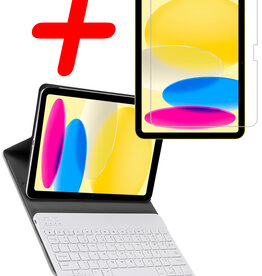 BASEY. BASEY. iPad 10 (2022) Toetsenbordhoes Met Screenprotector - Goud