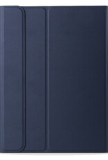 BASEY. Hoesje Geschikt voor iPad 2022 Toetsenbord Hoes Book Case Met Screenprotector - Hoes Geschikt voor iPad 10 Toetsenbord Hoesje Keyboard Cover - Donkerblauw