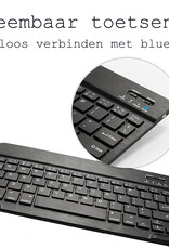 BASEY. Hoesje Geschikt voor iPad 2022 Toetsenbord Hoes Book Case Met Screenprotector - Hoes Geschikt voor iPad 10 Toetsenbord Hoesje Keyboard Cover - Zwart